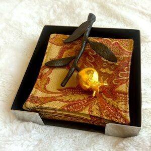 ⚜️ NWT Tuscan Fabric Coaster Set ⚜️